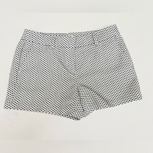 LOFT Black and White Patterned Women Shorts